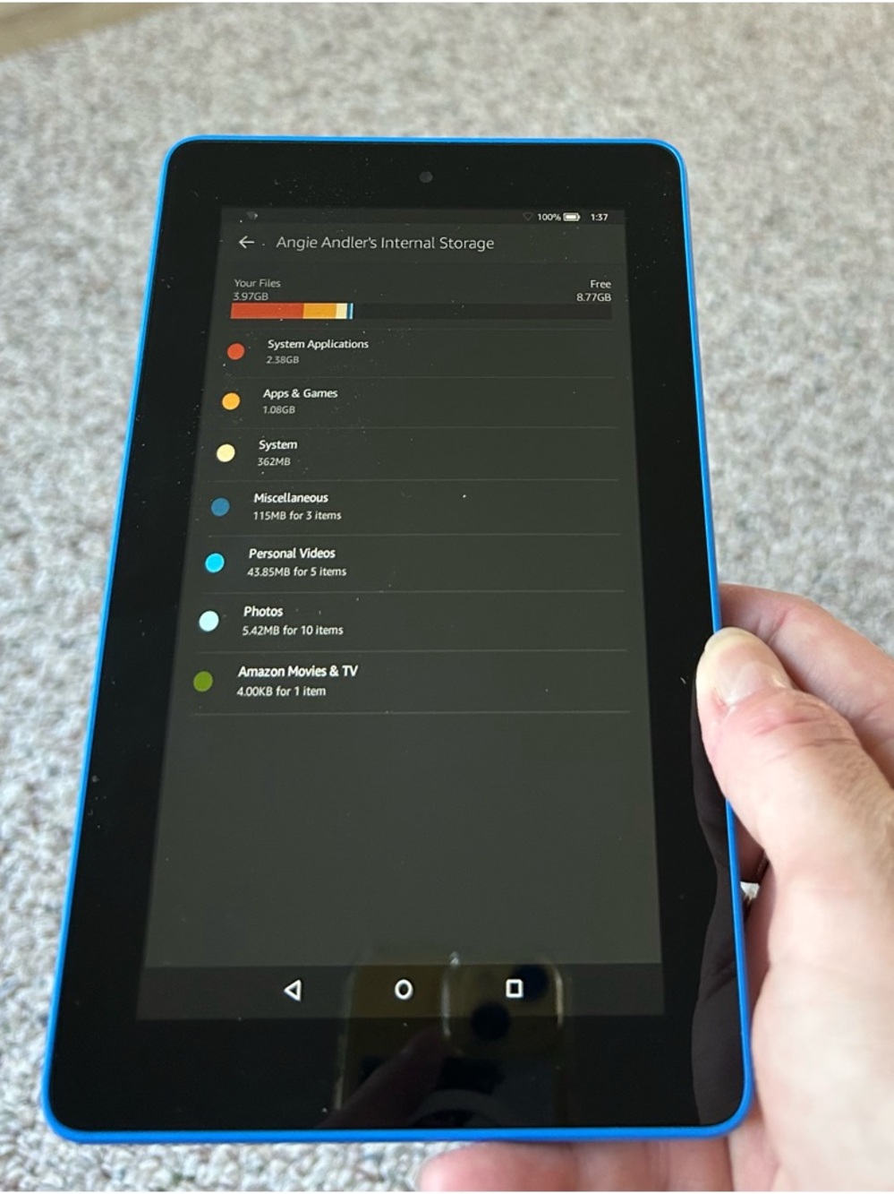 Fire Tablet with Alexa, 7" Display, 16 GB, Blue - Picture 6 of 6